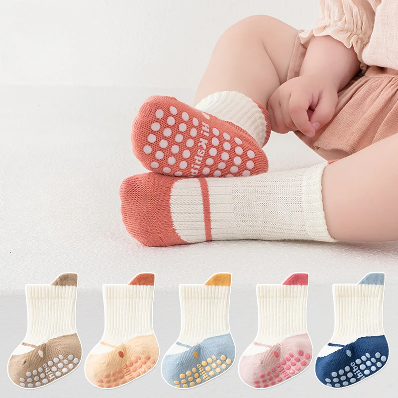 

0-5T Fashion Non-slip Toddler Children's Soft Socks For Girls Boys Spring Summer Newborn Baby Home Floor Socks
