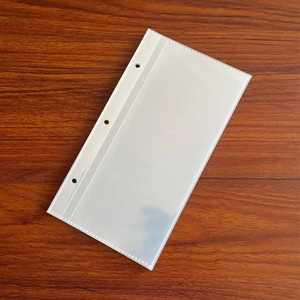 Water Resistant A6 Card Sleeves Double Sided 3 Holes Binder Insert Transparent Card Page Card Collection