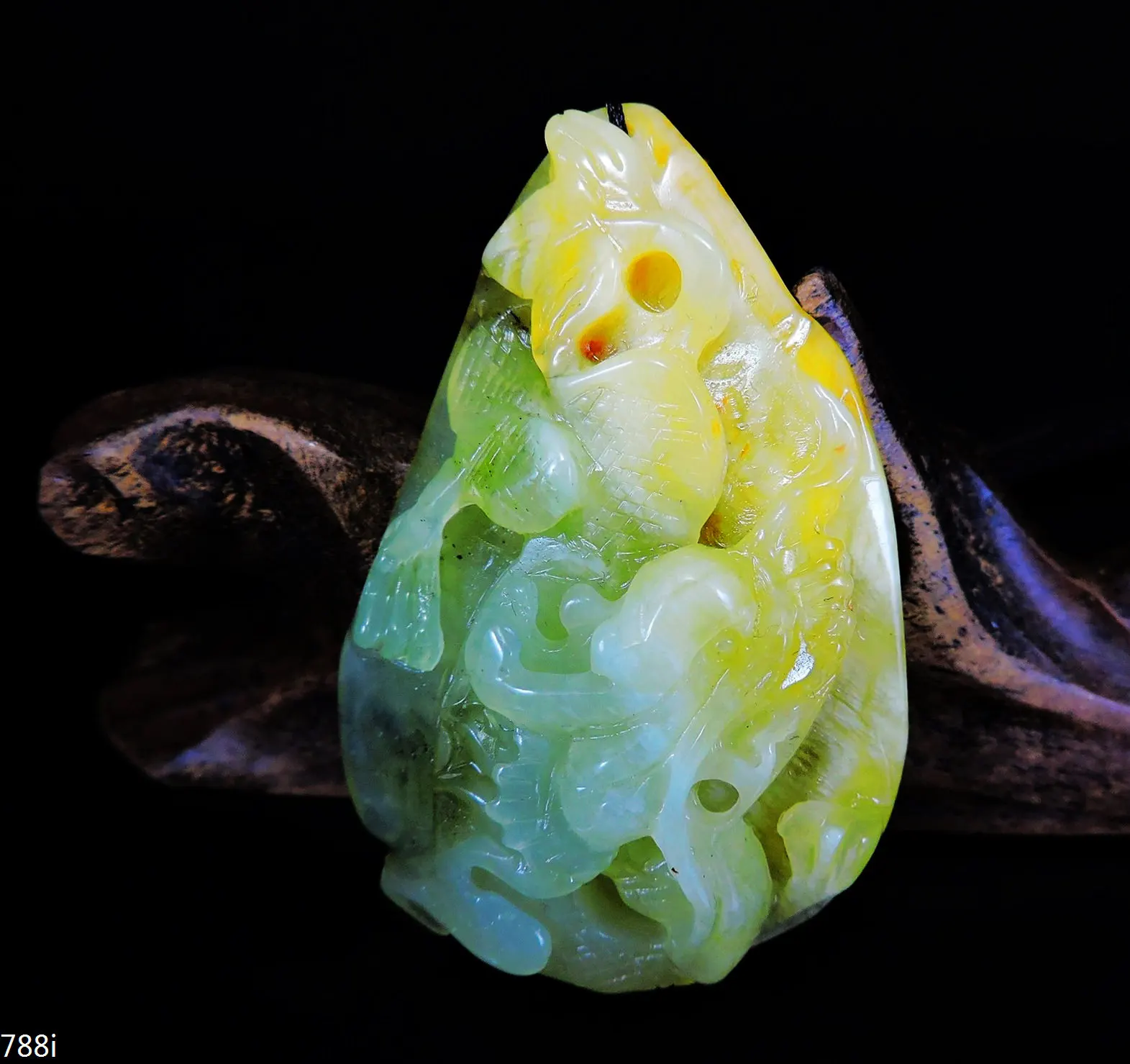

Jade Jewelry Natural Jade Pendant Necklace Hand-Carved dragon Jadeite Necklace Pendant Gift No Treatment 788i