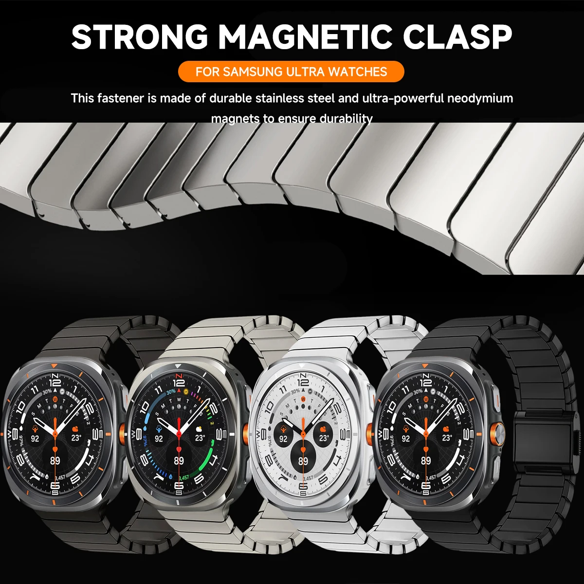 Cinturino magnetico in titanio per cinturino Samsung Galaxy Watch Ultra 47mm Accessori sostituiti per cinturino Galaxy Ultra 47mm
