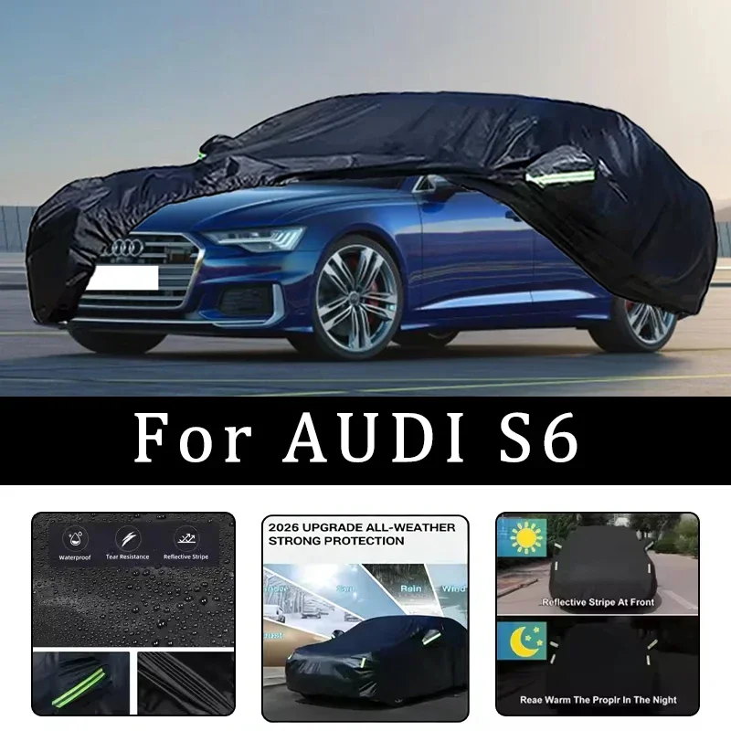 

Чехлы для автомобилей AUDI S6: всепогодные, водонепроницаемые, пылезащитные, от солнца, дождя и снега, из плотной ткани Оксфорд, полный комплект автоаксессуаров