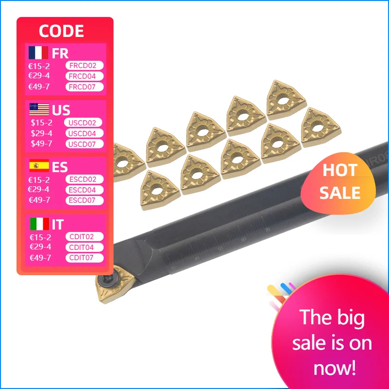 

SWLNR S08K-SWLNR04 S14M-SWLNR04 S16Q-SWLNR08 SWLNR S20R-SWLNR08 Internal Turning Lathe Tool Holder use WNMG04/08 Carbide Inserts