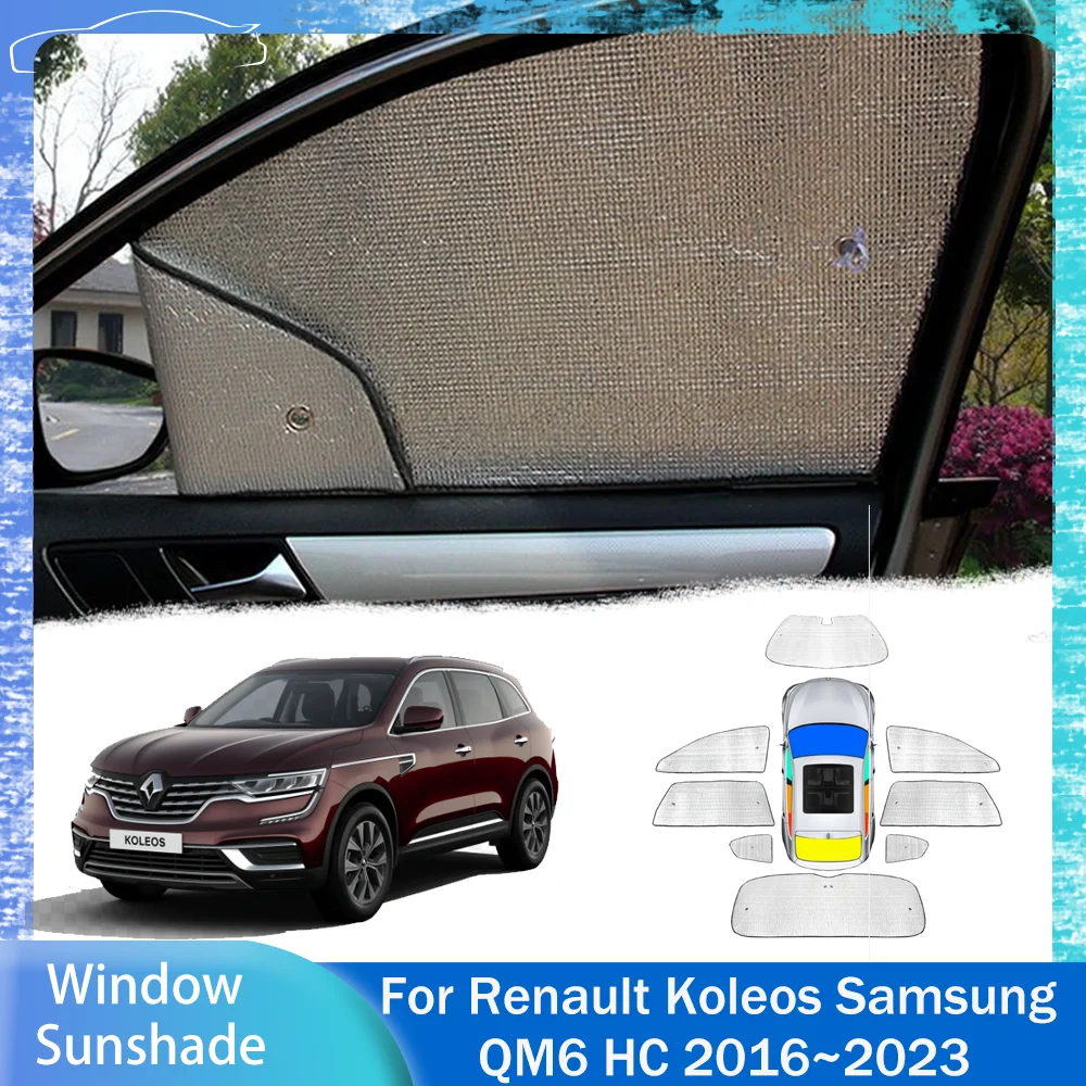 

For Renault Koleos Samsung QM6 HC 2016~2023 2017 Car Side Windows Sunshade Windshield Sun Shade UV Protector Parasol Accessories