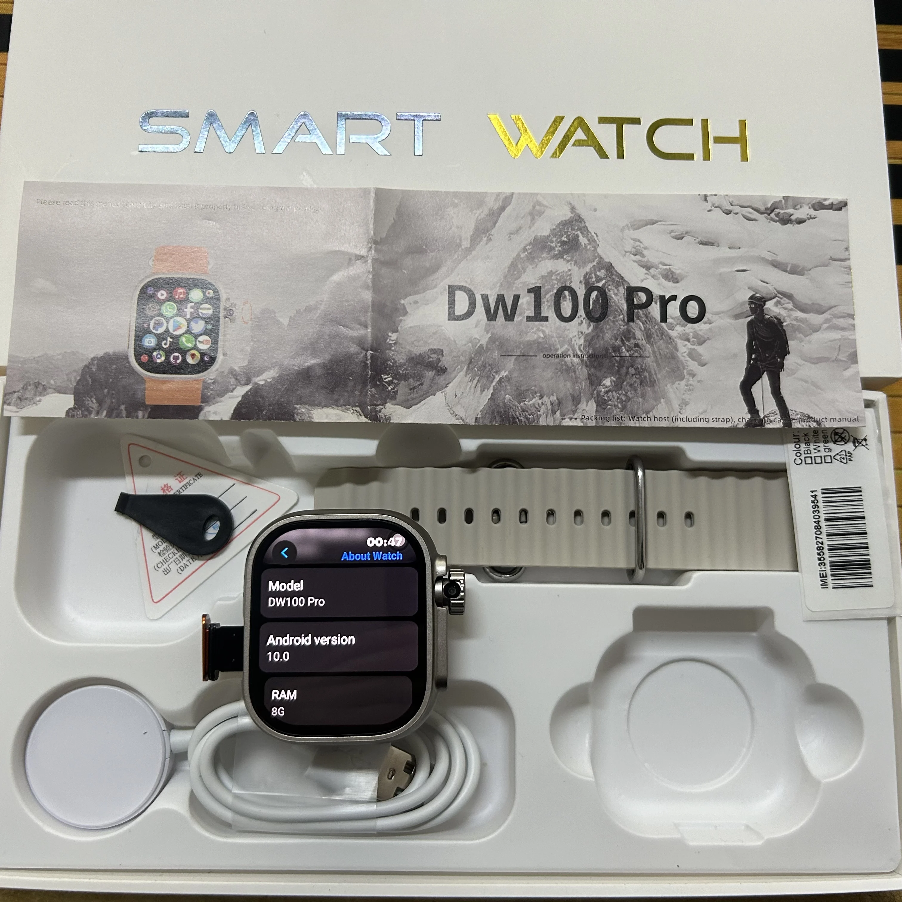 

DW100 Pro Android 4G Smartwatch Fingerprint Unlock control 2.29inch Amoled Smart Watch 256GB Storage Free Download App WIFI GPS