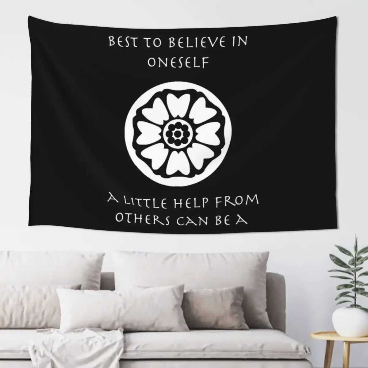 A Little Help From Others Can Be A Great Blessing - Iroh Quote Tapestry Christmas Decoration Japanese Room Decor Tapestry