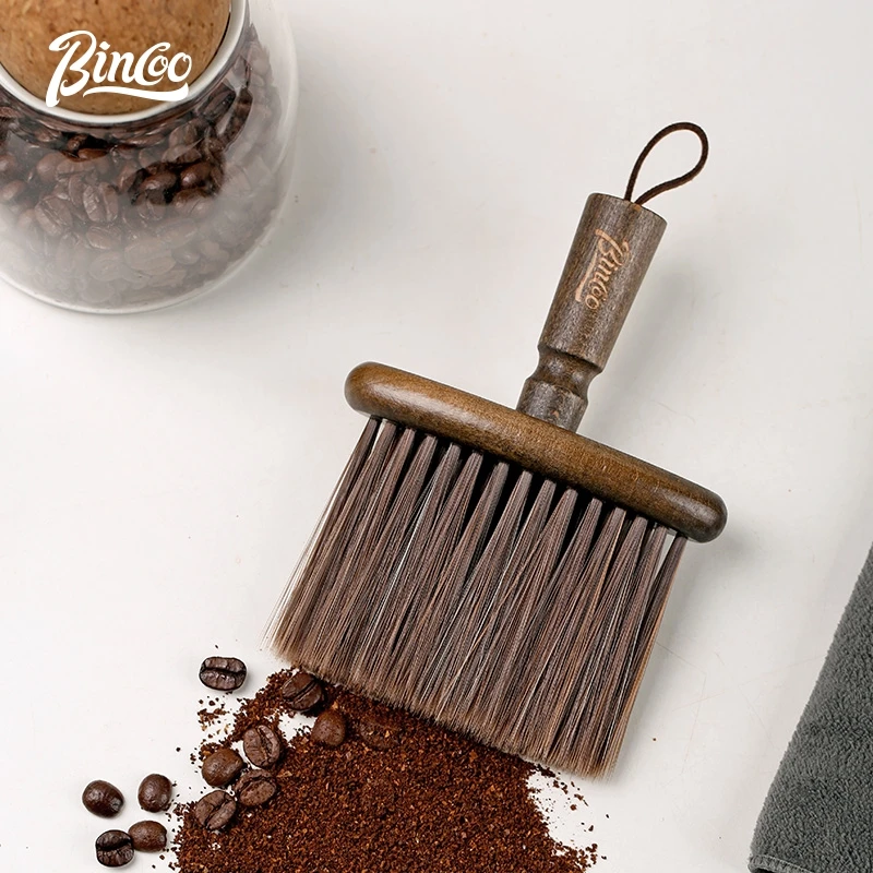 Bincoo-Coffee Grinder Cleaning Brush, Coffee Machine Cleaning Tool, Wooden Handle, Professional Home Kitchen Accessories