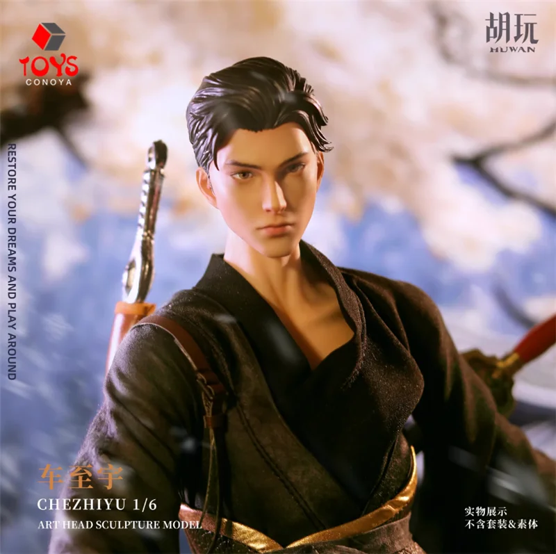 In Stock HW TOYS 1/6 Scale Fashionable Handsome Che Zhi Yu Male Head Sculpture 12-inch Action Figure Body Model For Fans DIY