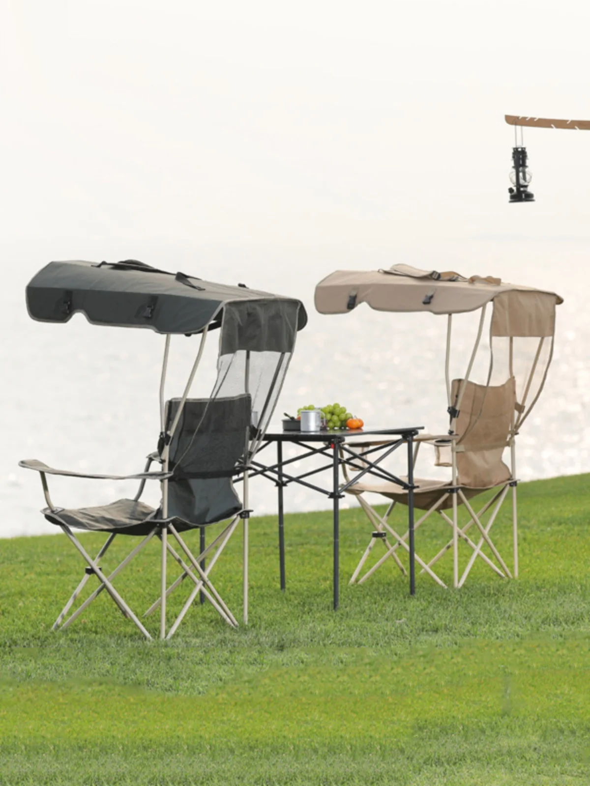 

Fishing folding chair with umbrella Outdoor camping Beach back chair with ceiling Director sketch chair Picnic barbecue stool