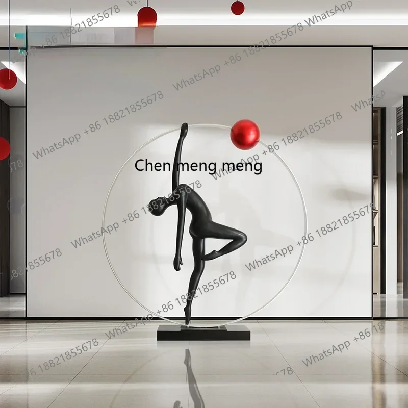 

Sales Department Large Creative Floor Ornaments Hotel FRP Figure Sculpture Indoor Abstract Artwork Soft Decoration