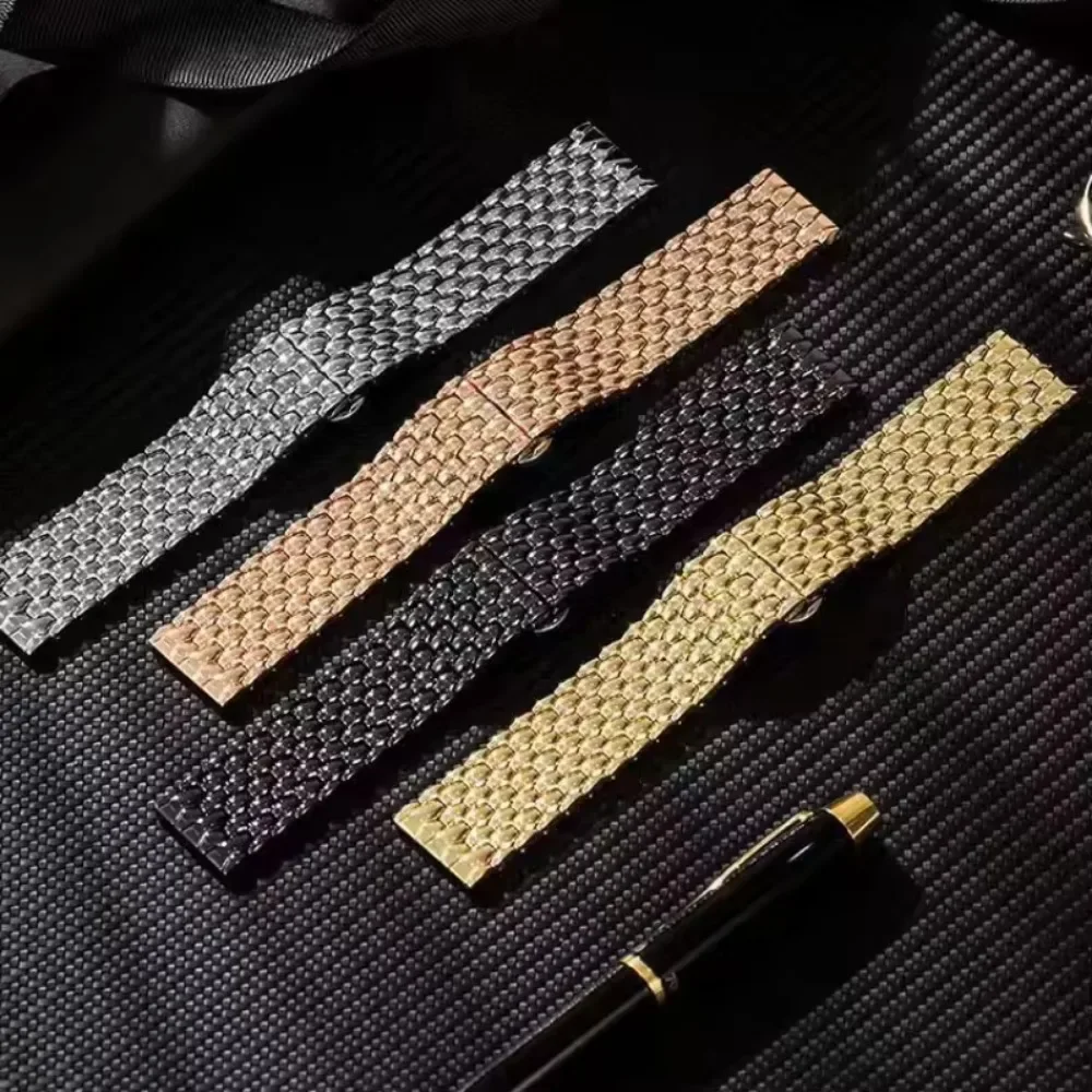 Pulseira de metal de 22mm para huawei watch gt5 5 pro/gt4/gt3 3pro/gt2 46mm/gt2pro, correa de aço inoxidável para huawei watch 5 46mm