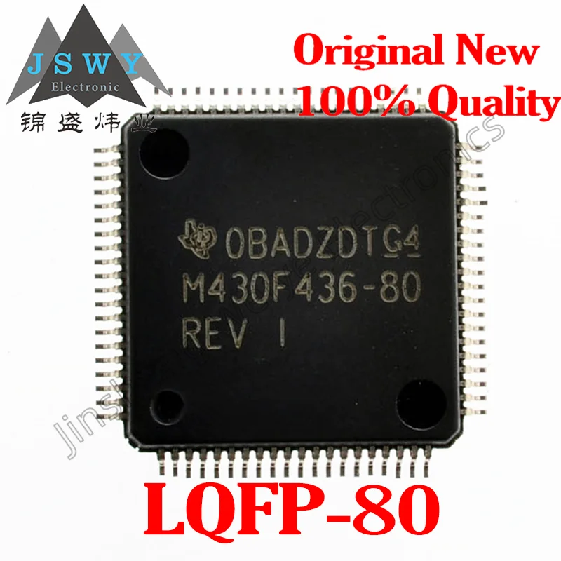 

(1/10 Piece) MSP430F436IPNR LQFP-80 MSP430F436/24KB Flash/1KB SRAM/12bitADC/New Original Stock Electronics