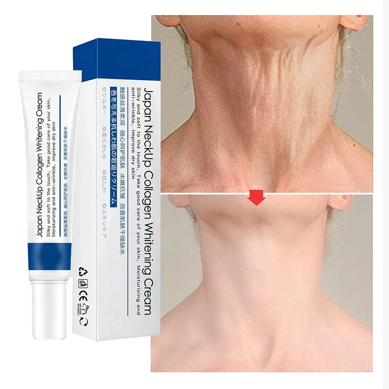 Crema proteica para líneas de cuello, hidratante, nutritiva, elimina el doble mentón, elimina las líneas finas del cuello, rejuvenecimiento antienvejecimiento
