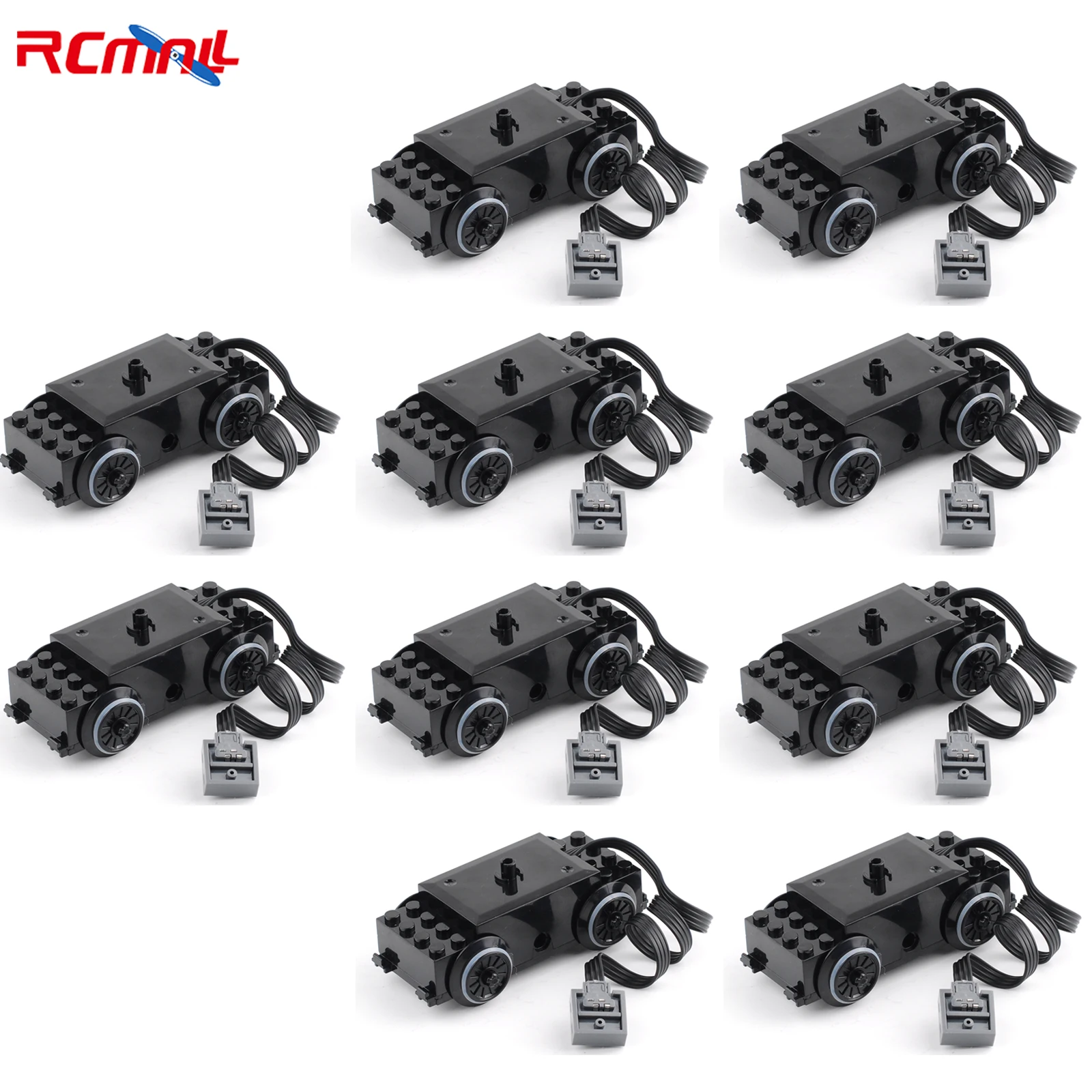 

10 шт. двигатель поездной гусеницы MOC, детали с функцией питания, технические кирпичи, совместимые с Legoeds Brick 88002