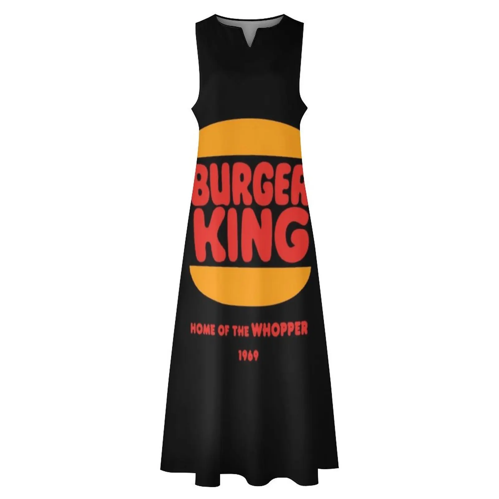70S 80S 90S Burger King Home Of The Whopp.er 1969 Logo vestido largo vestidos de noche mujeres vestido de dama de honor mujer ropa
