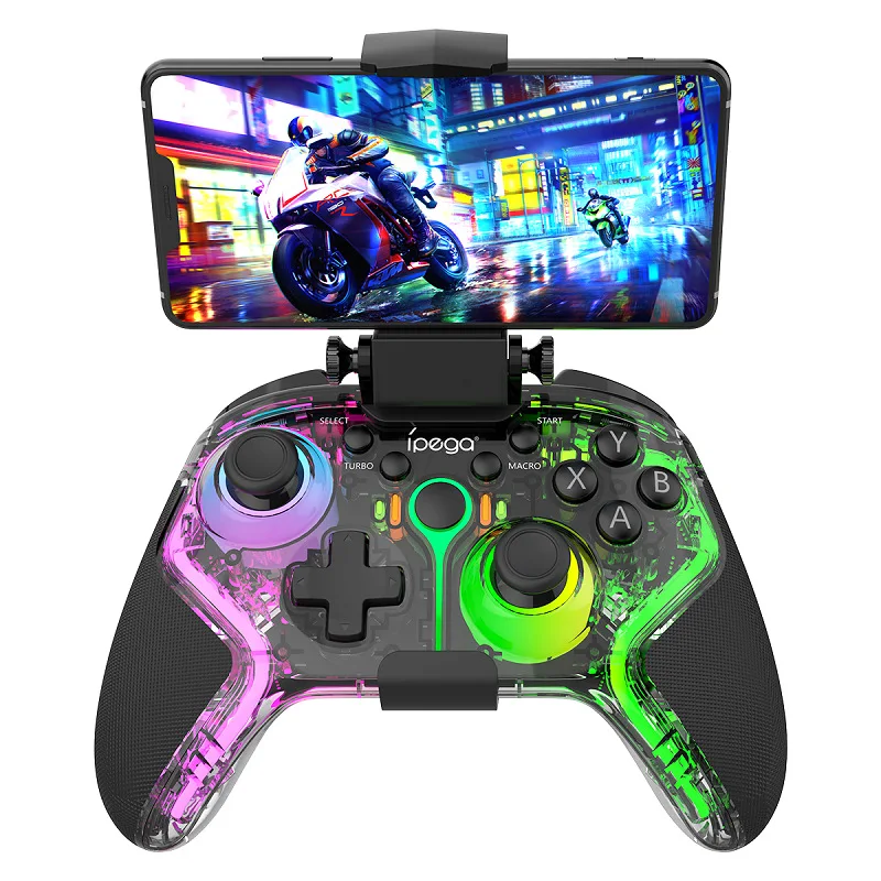 

Беспроводной игровой контроллер ipega PG-9666 RGB для switch PS3/PS4 Android iOS ПК программируемый Вибрационный Bluetooth геймпад
