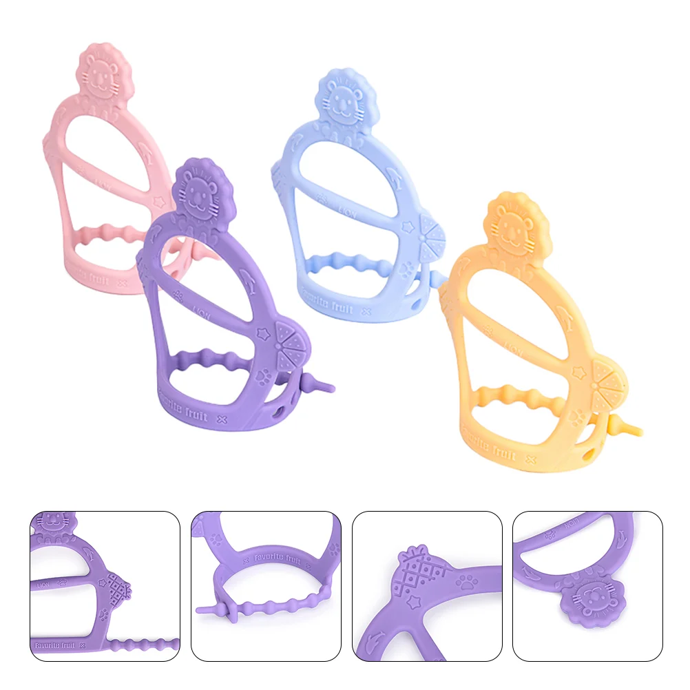 4 Pcs Band Teether Baby Chewing Toy Bracelet Textured Infant Silica Gel Teething