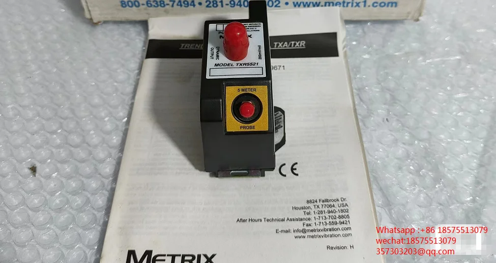 METRIX TXR5521-72500-1-4000 TXA-72931 진동 송신기 속도 송신기