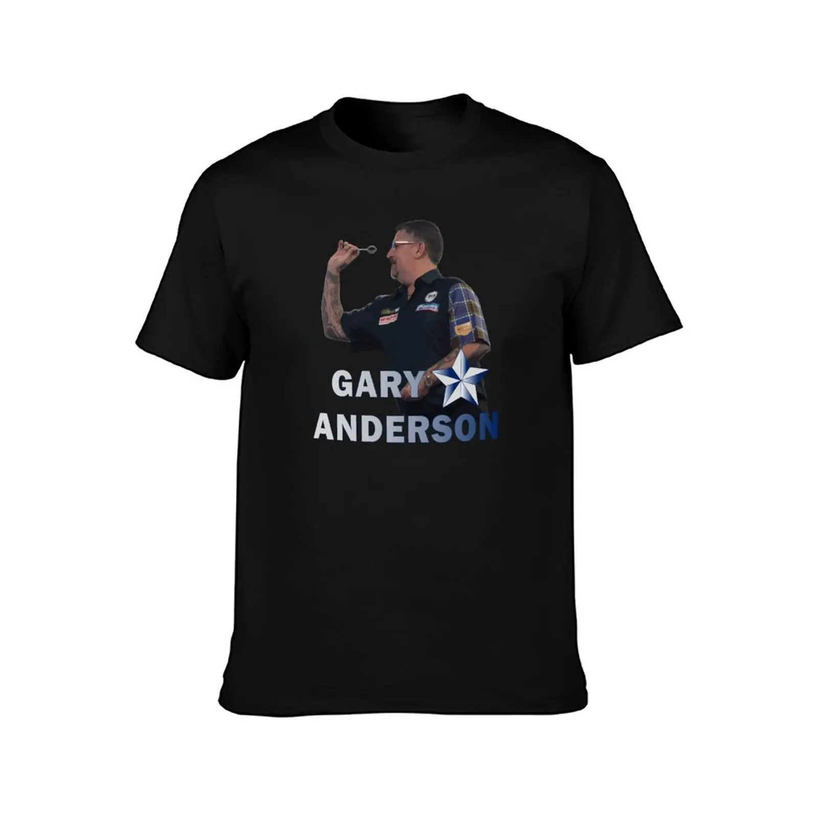 Gary Anderson throwing T-Shirt, Summer Casual Cotton Tee, Oversized Streetwear Tops, Vintage Graphic Print, Unisex Men Women