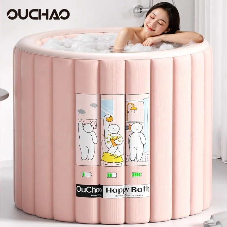 

Collapsible Household Bath Tub for Full-Body Soaking with Bidet Feature Inflatable for Easy Use,inflatable Ice Bathtub