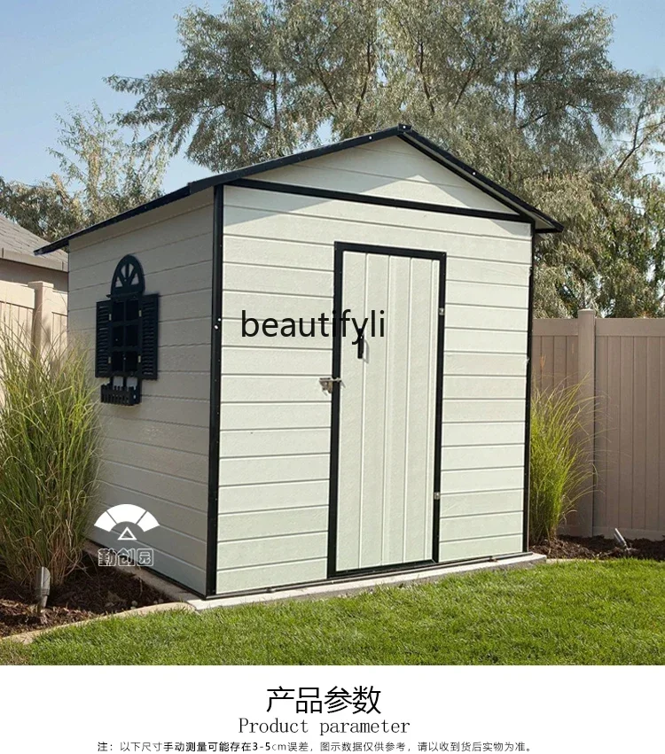 03.Outdoor tool room, courtyard storage house, waterproof and sunscreen, mobile outdoor garden storage room.