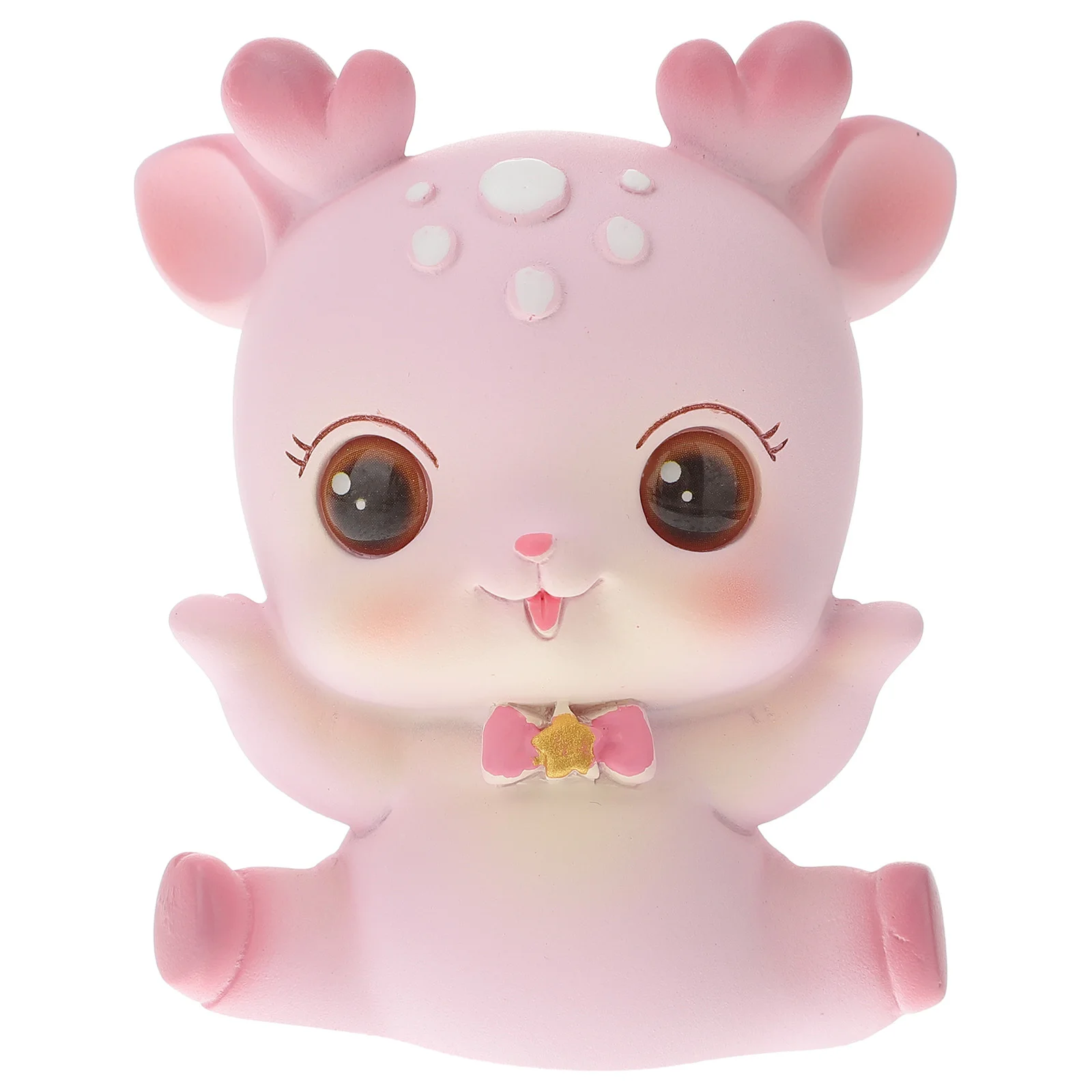 

Decoration Resin Sitting Standing Deer Cartoon Statue Table Pink Miniatures Figurines