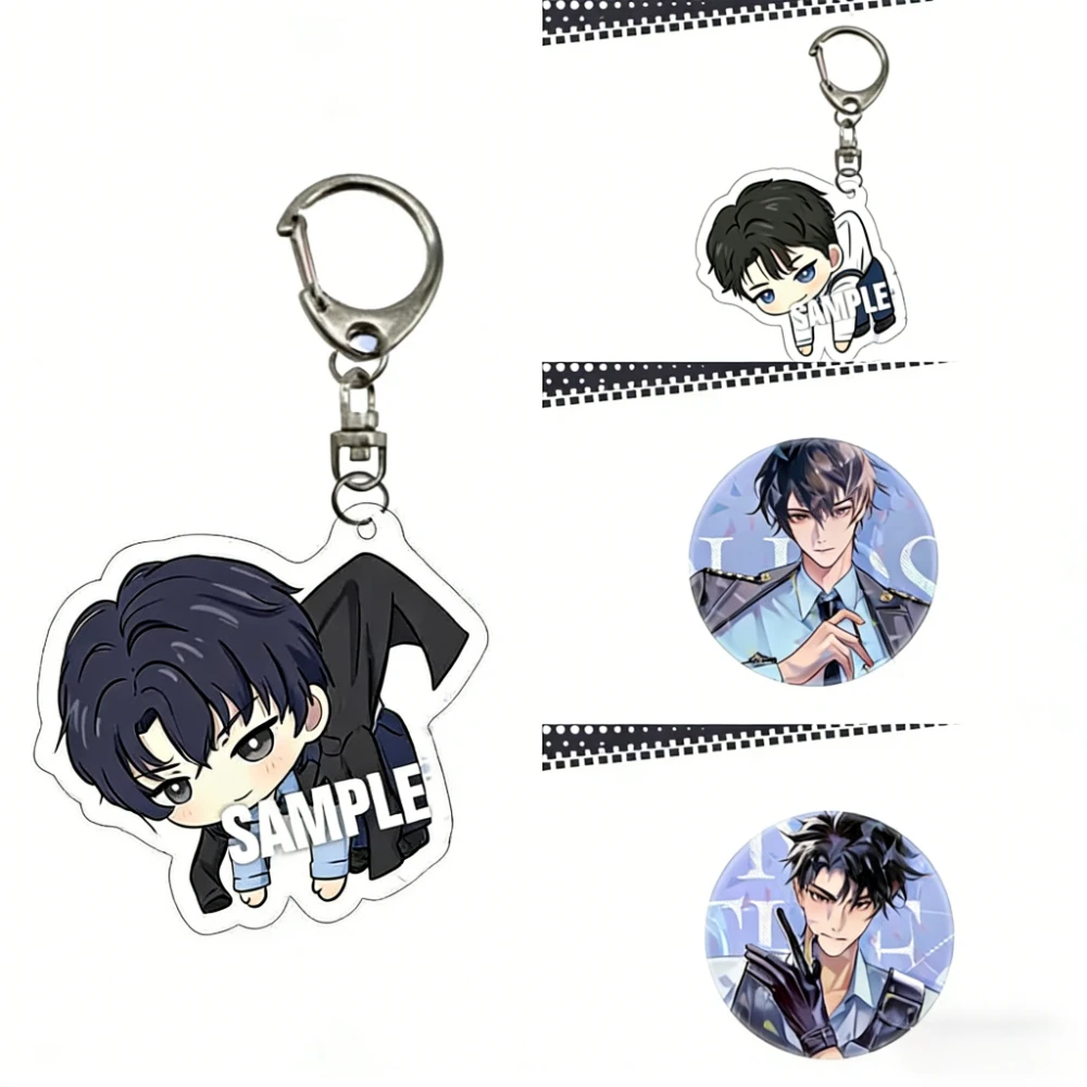 Novel Po Yun Peripheral Characters Jiang Ting Yan Qiao Acrylic Keychain Badge Backpack Pendant Cosplay Accessories Gift for Fans