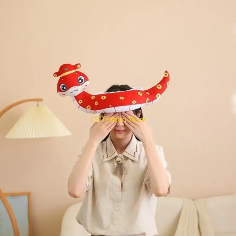 Y5GC Chinese New Year Headwear Durability Colorful Print Headpiece Tradition Headwear for Holiday Celebrations