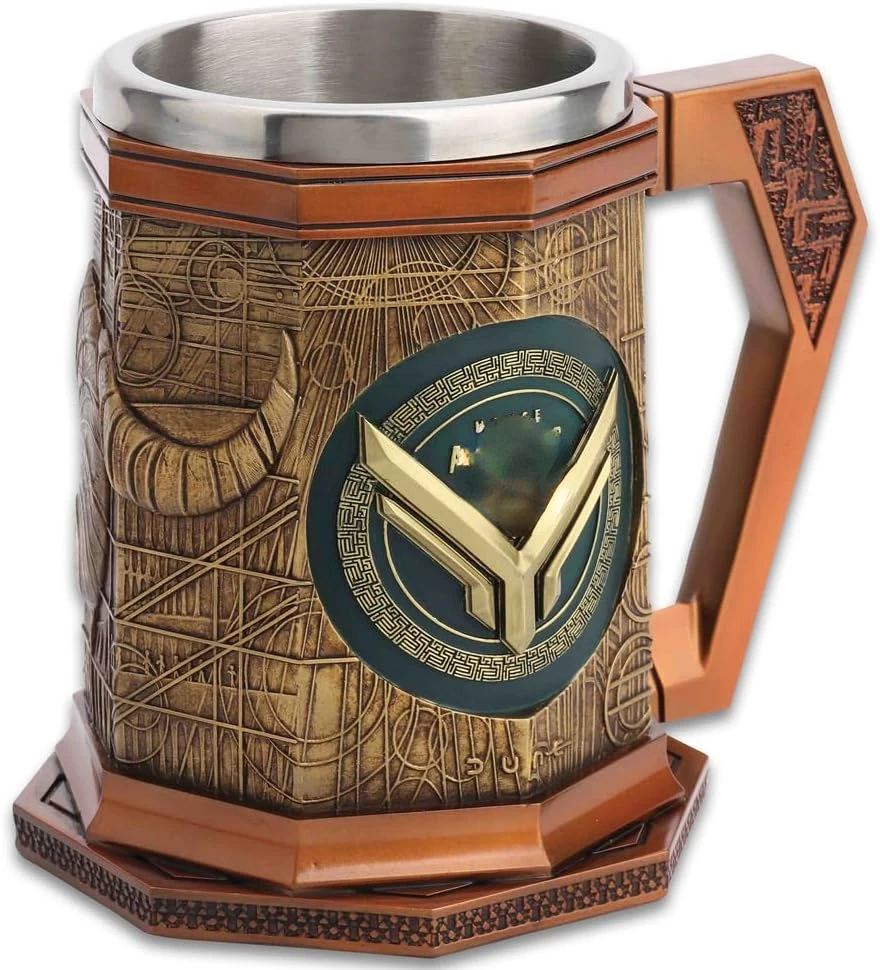 

Dune House Atreides Sculpted Mug | Officially Licensed Dune Memorabilia | Hawk Emblem & Sandworm Design on Each Side | 6" Mate