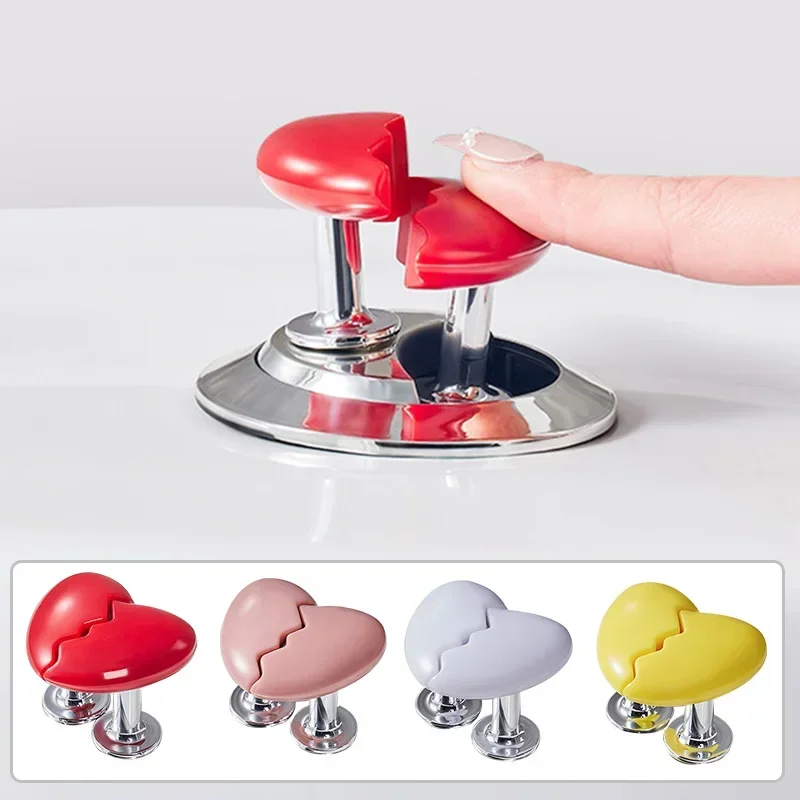 Toilet Press Button Kawaii Handle Heart Shaped Toilet Press for Bathroom Water Tank Buttons Bath Room Decor Accessories 변기손잡이