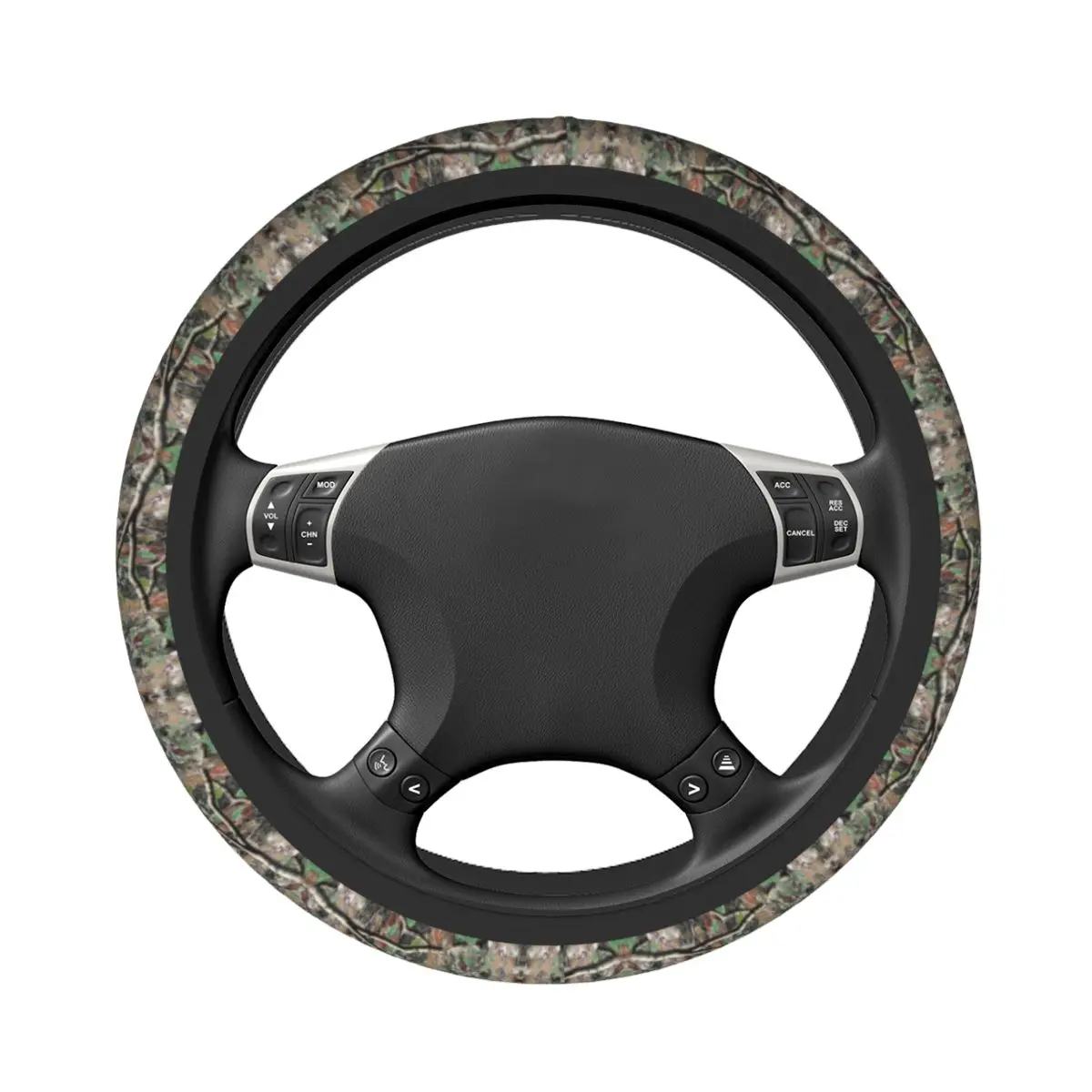 37-38 Steering Wheel Covers Tree Camouflage Elastic Hunting Car-styling Elastische Car Accessories - view 2