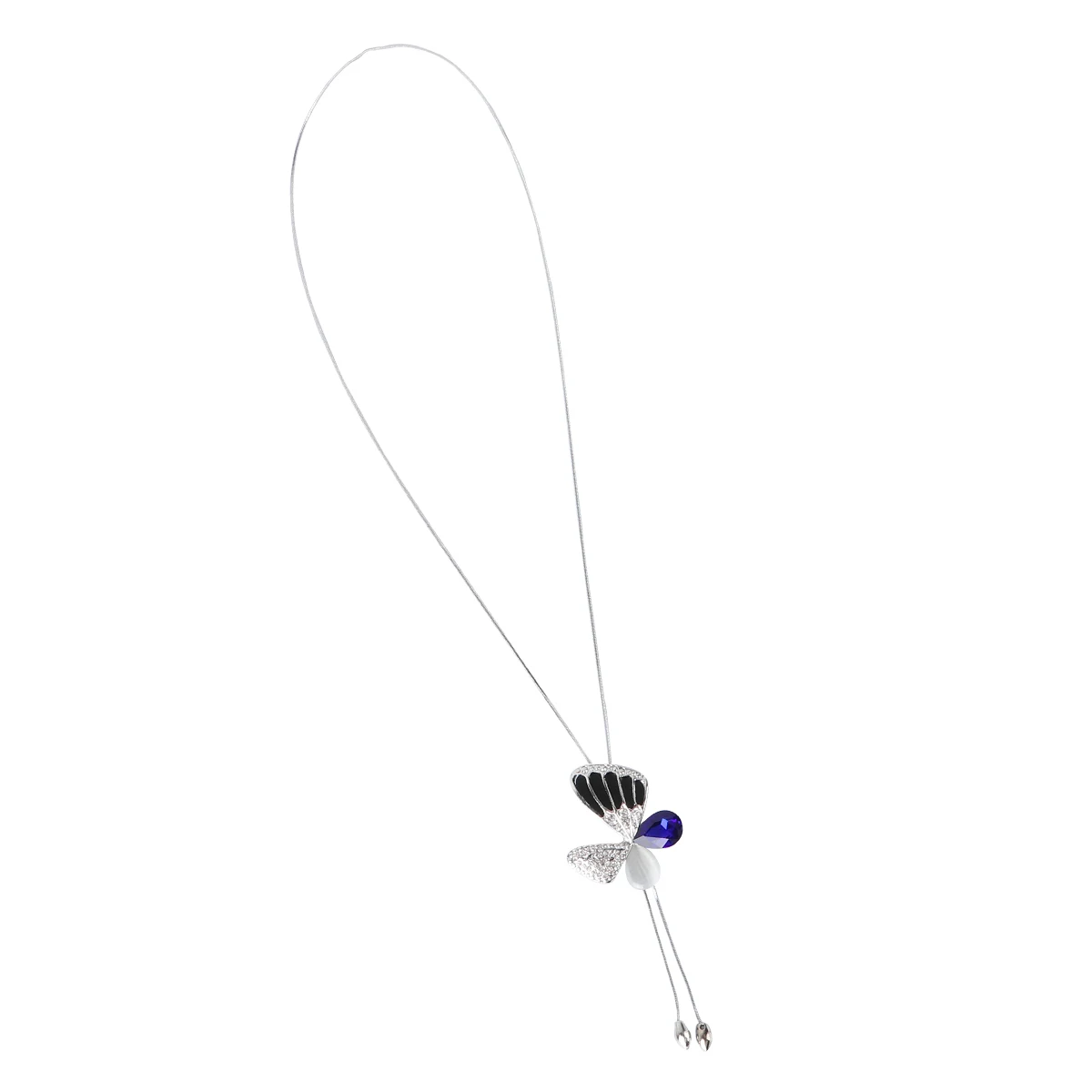 1pc Crystal Necklace Sweater Chain Long Jewelry Tassel Korean Version Pendant Decor All-match Alloy Durable Comfortable Unique
