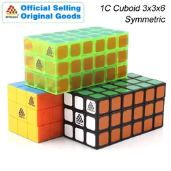 WitEden-Magic Cube Antistress Brinquedos, Velocidade Profissional Transparente, Neo Cube Puzzle, Simétrico 336 1C, 3x3x6