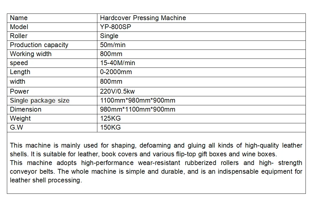 800 type conveyor paper feeding press