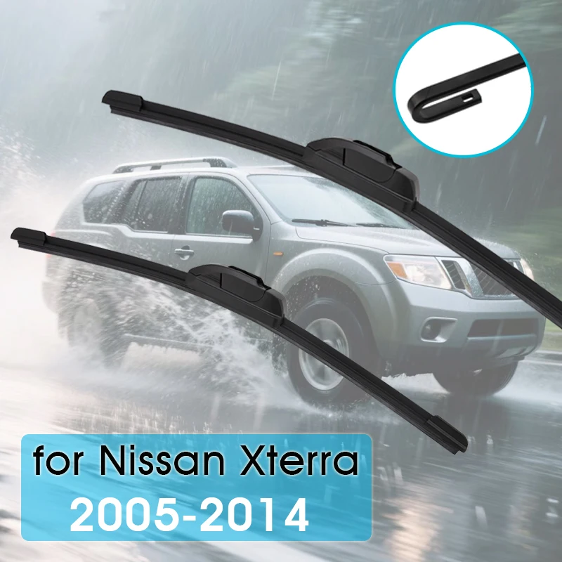 

Car Wiper Blade 24"+18" For Nissan Xterra 2005-2014 Windshield Rubber Refill Front Window Wiper Fit U Hook Arm Auto Accessorie