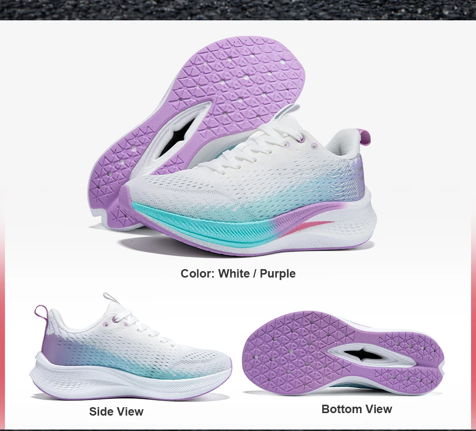 Baasploa Damen-Laufschuhe mit professioneller Carbonplatte, leichte, atmungsaktive Sportschuhe, bequeme Marathon-Sneaker für Damen – Detail 11