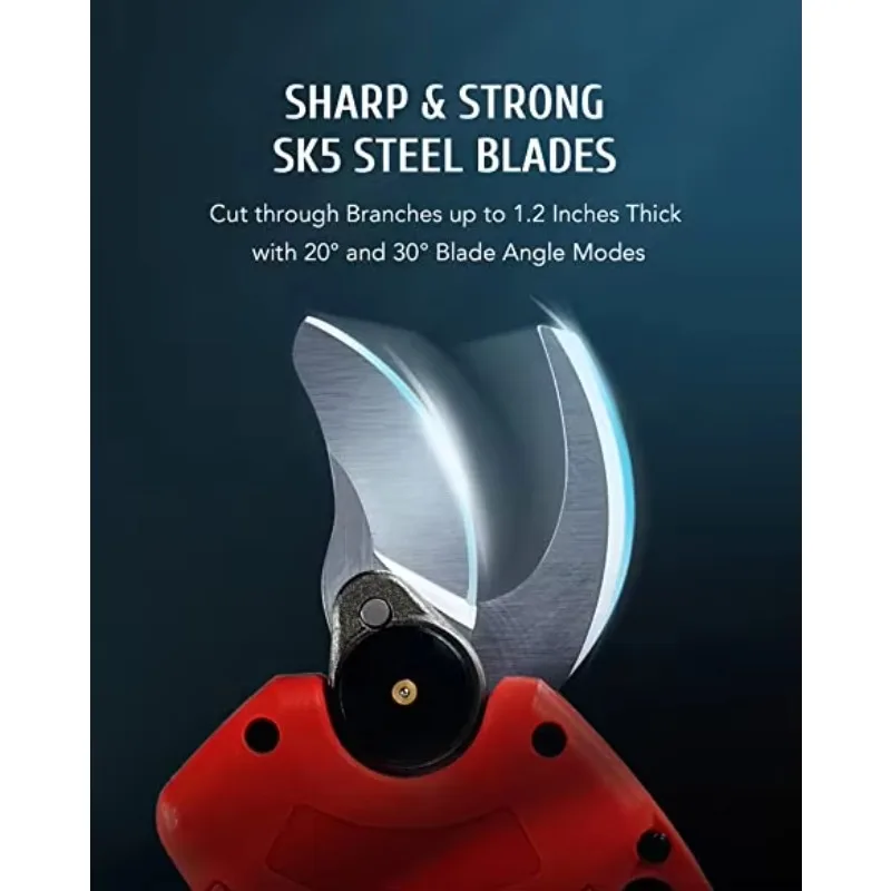 مقصات التقليم الكهربائية المهنية مقص كهربائي لاسلكي بطارية تعمل بالطاقة شجرة المتقلب مع 2 حزمة ليثيوم قابلة للشحن