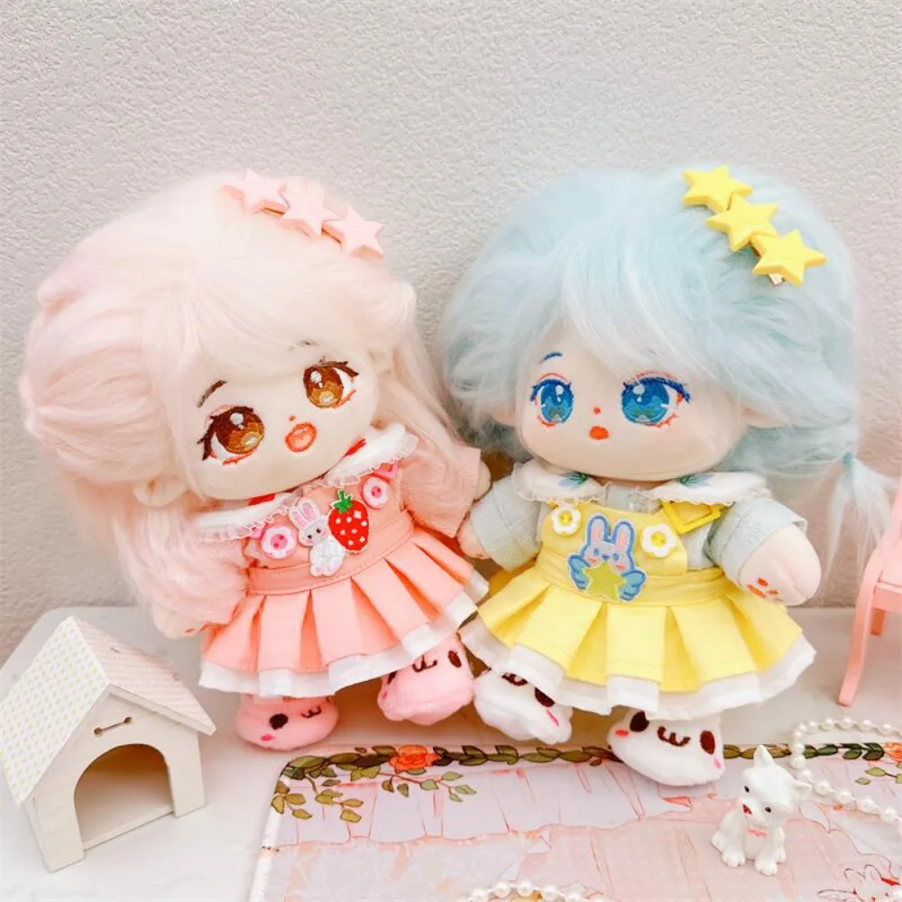 Cotton doll 20cm clothes cute shoulder strap dress