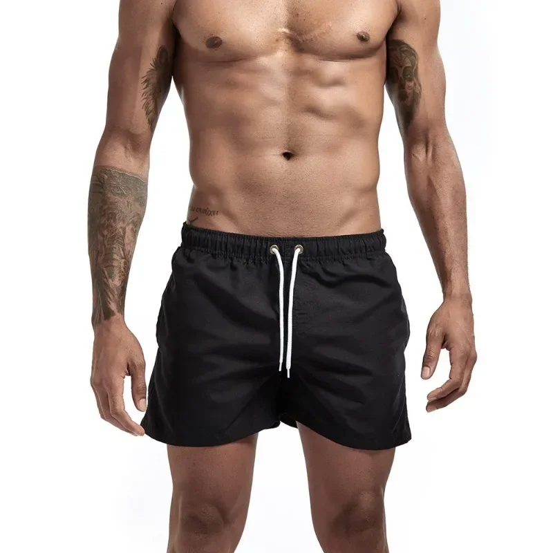 Herren-Badeshorts, Badehose, schnell trocknend, Boardshorts, Badeanzug, atmungsaktiv, Kordelzug mit Taschen, zum Surfen, Strand, Sommer