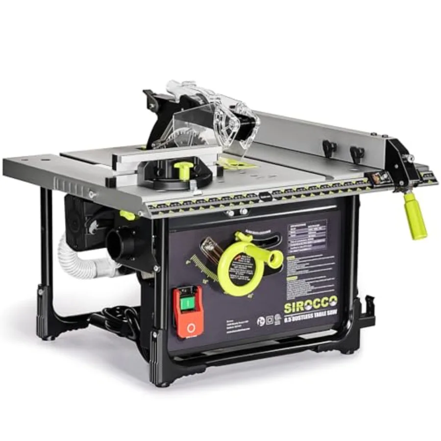 

Dustless Table Saw 8.5" for Jobsites, Portable 98.5% Dust Collection Rate Cutting Speed Up to 4500RPM, 60T Blades (Standard) NO