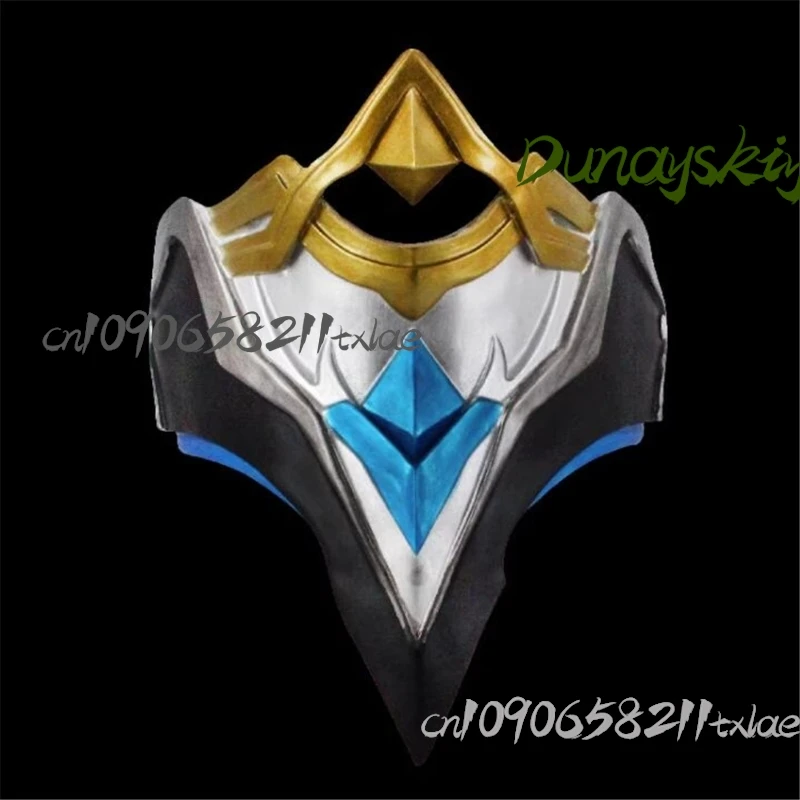 Game Genshin Impact Fatui Doctor II Dottore New Cosplay Wig 3D Mask Blue Green Gradient Long Hair Party Stage Carnival Fans Gift view 4