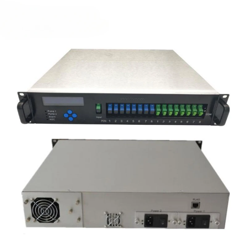 EDFA WDM 1550nm 8 Port 21 dBm 22 dBm CATV Optical Amplifier EDFA for GPON