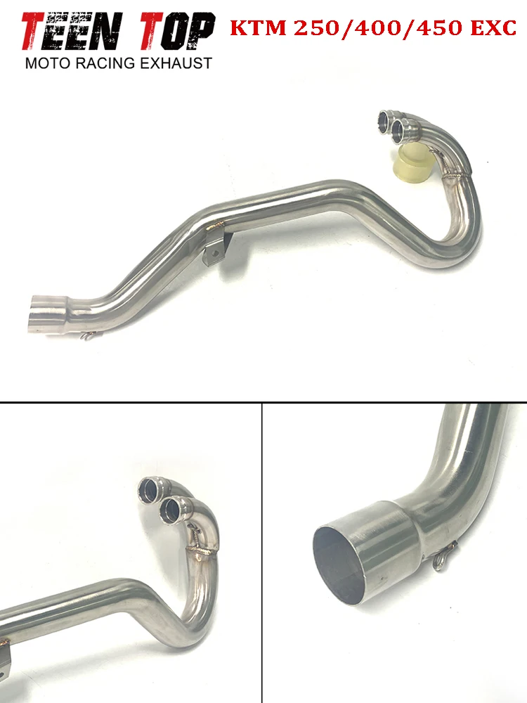 AliExpress TEEN TOP For KTM 250/400/450/525 EXC 450 SX/SXS/XC Exhaust Elbow Front Link Pipe Offroad Bike 450/525 EXC 2004-2007 Connect Tube Steel