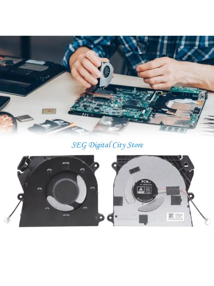 

U75B 1PC Laptop CPU Radiator DC5V 4Pin Cooling Fan CPU Coolers for V15 IRL Type 83GW Fan