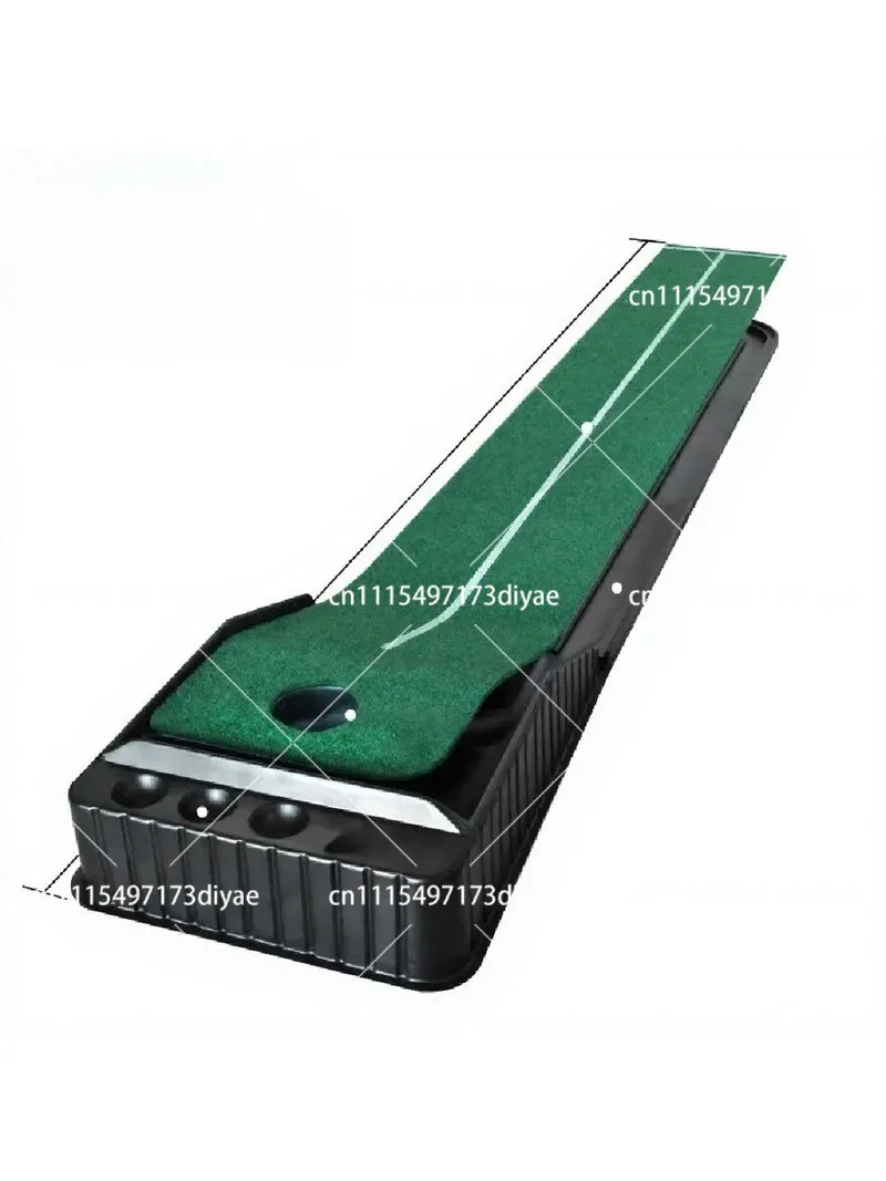 Golf Putting Practice Mat with Automatic Ball Return, Indoor Outdoor Training Aid, Non-Slip Base for Home