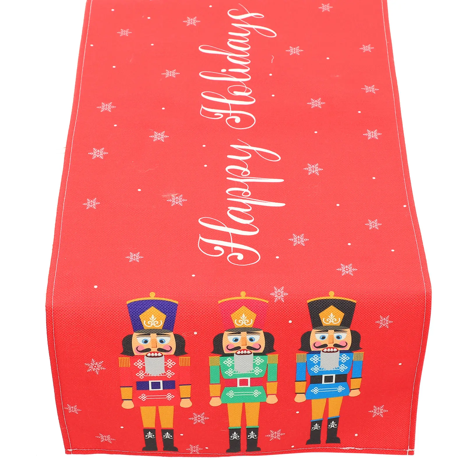 

Christmas Table Nutcracker Soldier Design Festive Xmas Tablecloth Home Party Decoration Table Cartoon Style Tablecloth Ornament