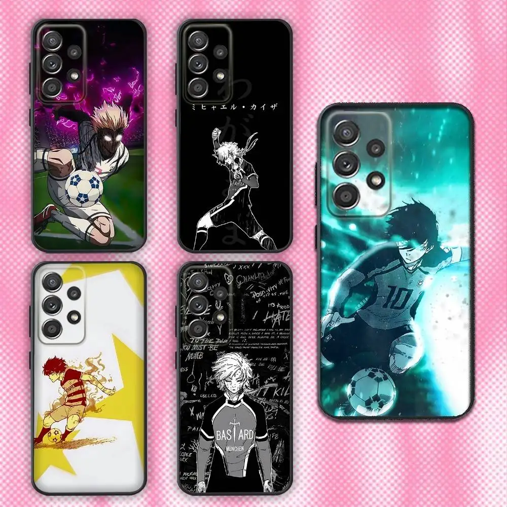 

Blue L-Lock Phone Case For Samsung Galaxy A13,A21s,A22,A31,A32,A52,A53,A71,A80,Soft Black Shell