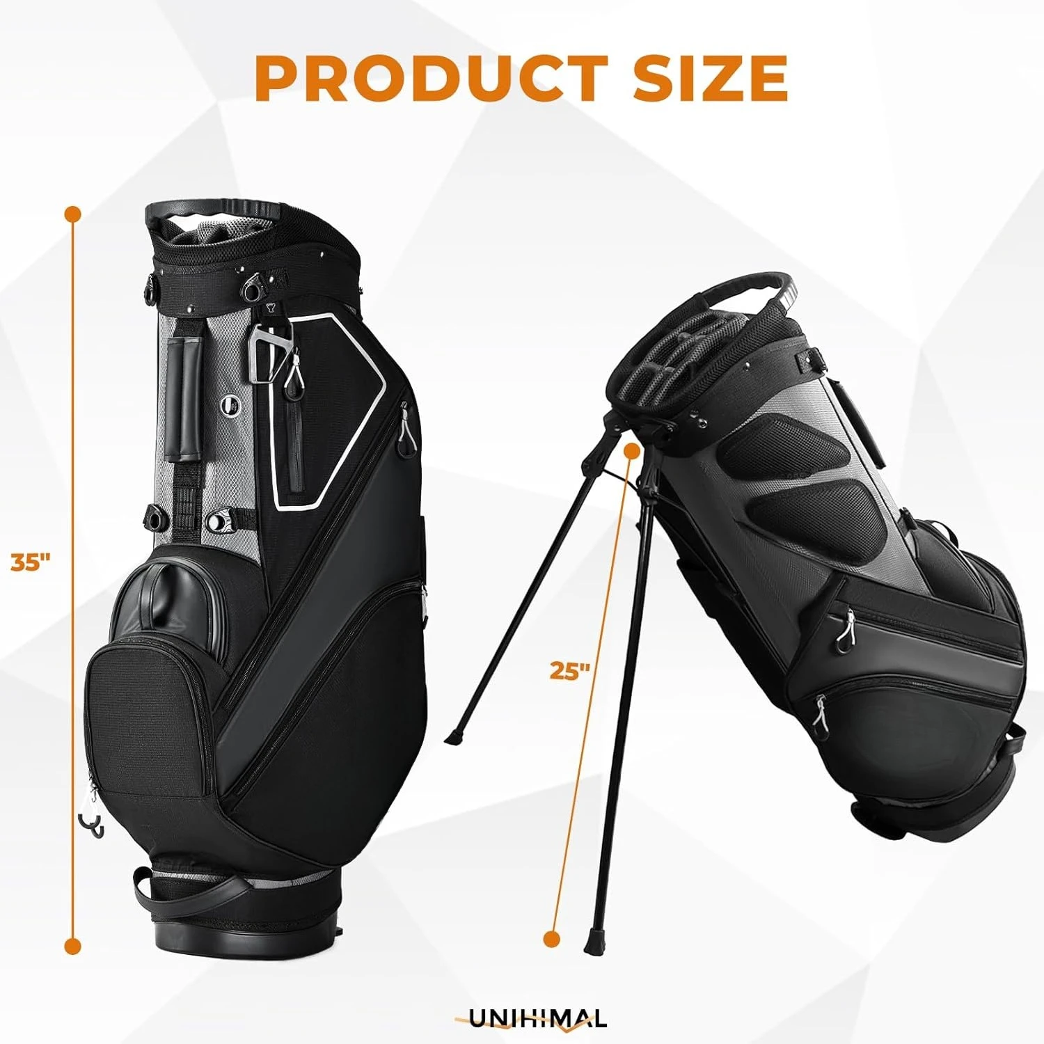 

14-позиционные разделители, легкая сумка-подставка для гольфа, сумка для гольфа для мужчин и женщин с несколькими карманами, двойной ремень — прямые продажи с фабрики