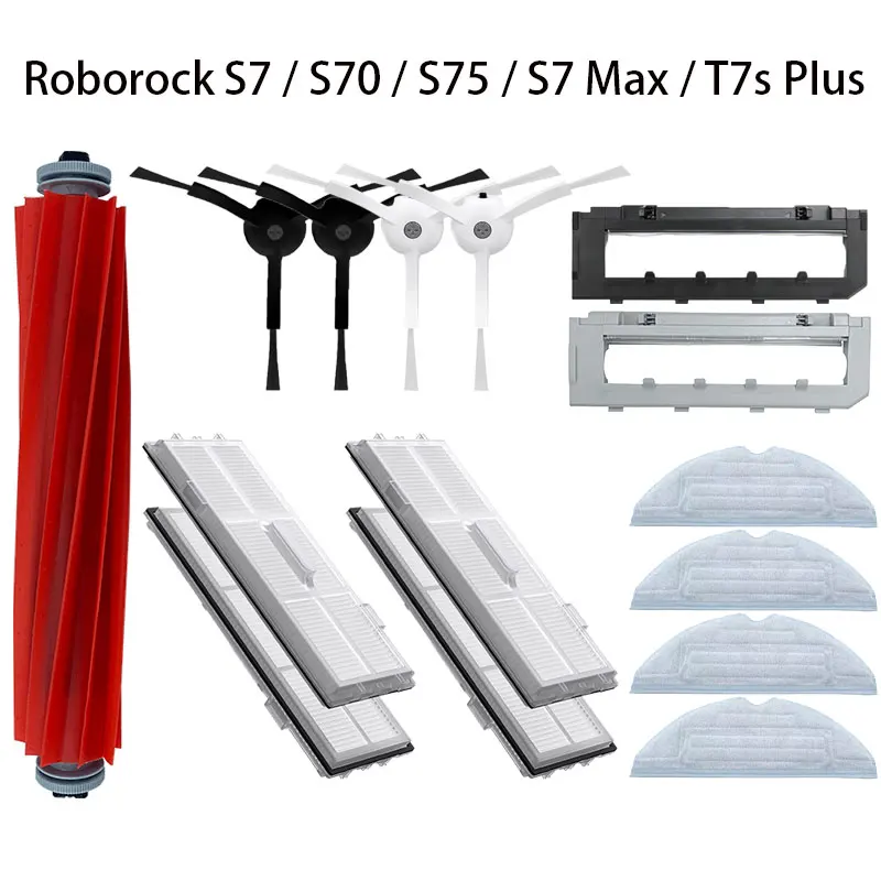 For Roborock S7 S70 S7Max T7S T7S Plus Main Brush Hepa Filter Mop Pad Spare Parts Vacuum Cleaner Accessories