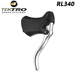 TEKTRO ROAD Levers RL340 Road Bike Aluminum Aero Lever Quick Release Mechanism with Rubber Hood 23.8 & 24.2mm Handlebar