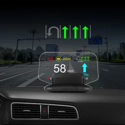 HUD C1 Navigazione Head Up Display OBD2 + GPS Spssdometro digitale Temperatura acqua olio RPM Turbo Press Display Proiezione parabrezza